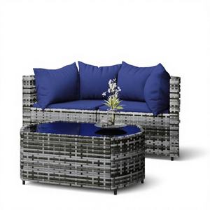 Ensemble de salon de jardin gris pour collection de meubles d'extérieur - Product Image 1