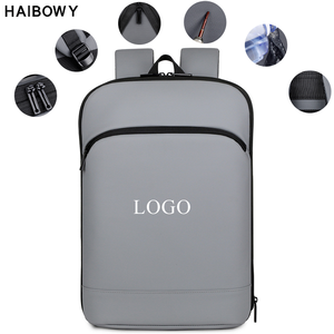 Sac à dos de voyage professionnel ultra-fin pour homme, personnalisable avec logo, étanche et extensible, idéal pour étudiants - HAIBOWY - Product Image 1