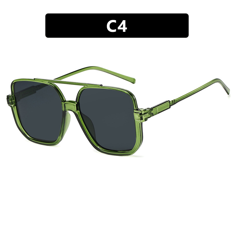 Cadre vert flocons gris