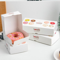 Logo personnalisé Eco Friend Boîte d'emballage alimentaire Gâteau Pain Donut Macaron Boîtes d'emballage en papier