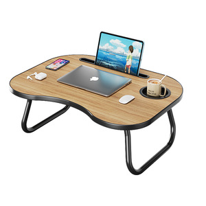 Foldable Bedside Computer Desk 48x35.5x19.5cm Modern Minimalist Style Portable Study <b>Table</b> for Home Bedroom Student Dorm - Product Image 5