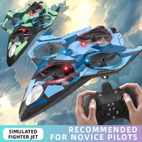 Avión de Combate RC Estilo XY117 para Principiantes, Control Manual con Retroiluminación LED, Motor de 2.4GHz, Modelo sin Cabeza
