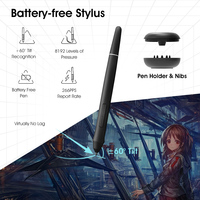 Moniteur de Dessin LCD Professionnel de 15,6 Pouces avec Stylet sans Batterie 8192 Niveaux, Tablette Graphique Numérique USB à Écran