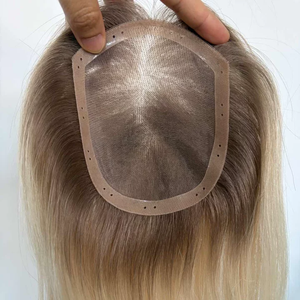Nuovo Design 2026: <span class=keywords><strong>Topper</strong></span> per Capelli Umani con Perline, Applicazione con Perline per Donne, Capelli Vergini con Cuticole Intatte, Toupet Mono dall'Aspetto Naturale - Product Image 4