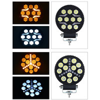 Lampe de travail LED pour remorque de camion, réflecteur hexagonal rond, ailettes de refroidissement, éclairage tout-terrain, projecteur auxiliaire