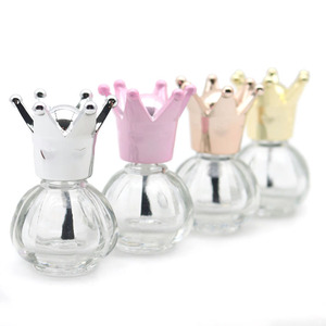 Chai Thủy Tinh Trong Suốt Sơn Móng Tay Rỗng Hộp Đựng Mỹ Phẩm Sơn Móng Tay Chai Bí Ngô Với Nắp Vương Miện Màu Hồng - Product Image 1