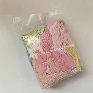 Trapo industrial multicolor de tela recuperada, 1 kg, trapos de algodón de color claro para limpieza - Product Image 1