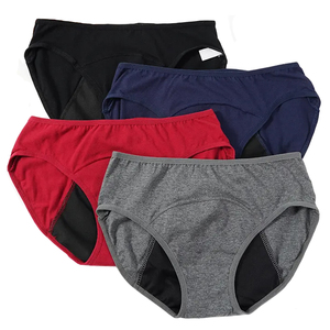 Sous-vêtement menstruel physiologique à 4 couches pour femmes, serviettes hygiéniques anti-fuite et sans menstruation, tissu organique taille moyenne - Product Image 3