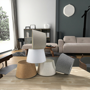 Tùy chỉnh E27 E26 thiết kế hiện đại vải linen Chụp đèn khung dây cho bàn tầng mặt dây đèn Covers & Shades Light Kit abat JOUR - Product Image 1