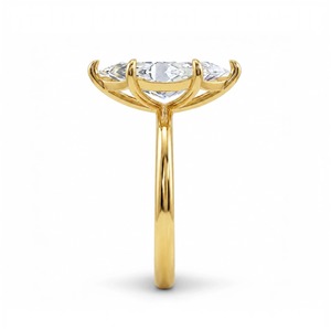 Anello di <span class=keywords><strong>Fidanzamento</strong></span> con <span class=keywords><strong>Diamante</strong></span> Sintetico Taglio Marquise HPHT per Donne, Placcato in Oro 14k, Certificato IGI, Gioielleria Fine - Product Image 3