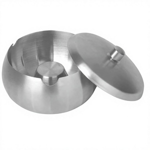 Stainless Steel Cigar <b>Ashtray</b> High Quality Metal Custom Smoking Accessories <b>Ashtray</b> Round Portable <b>Ashtray</b> - Product Image 1