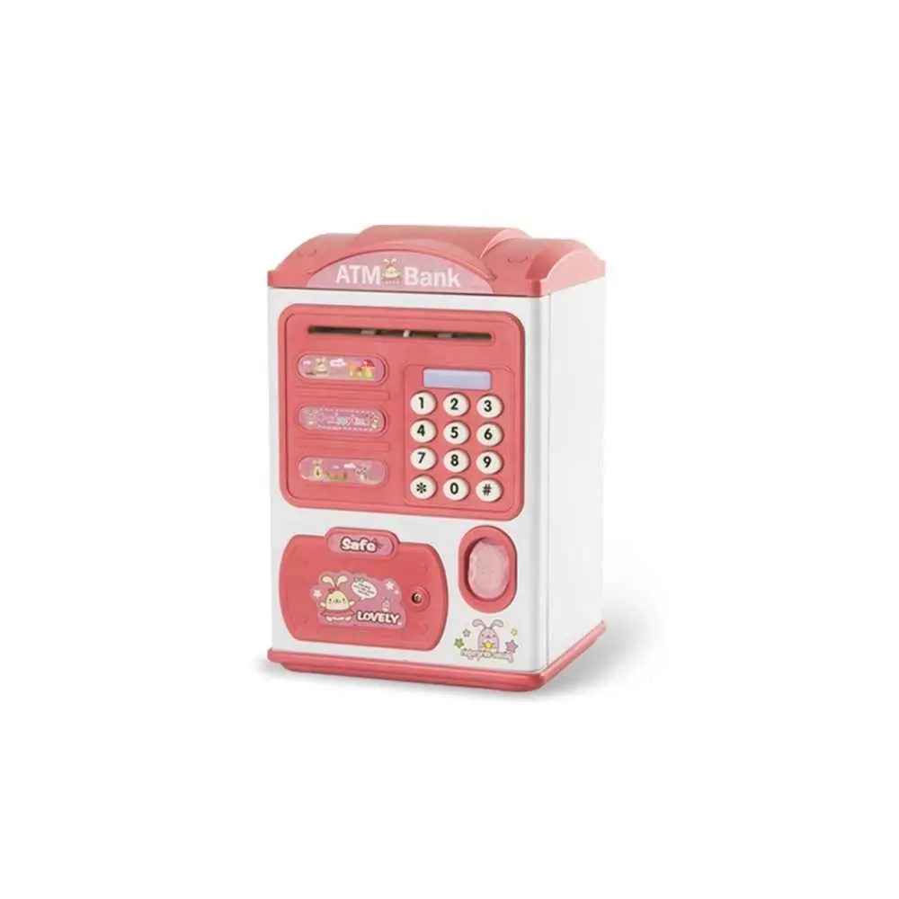 Electronic Piggy Bank ATM Password Money Box Cash Coins Saving ATM Bank Safe Box Auto Scroll Paper Banknote Gift For Kids