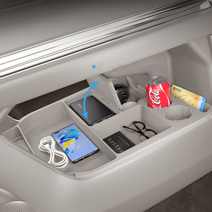 Organizer Interior Mobil Silikon, Slot Ponsel, Tempat Minuman di Konsol Tengah, Alas Gelas, Kotak Penyimpanan Khusus untuk <span class=keywords><strong>Toyota</strong></span> Sienna 2024 - Product Image 1