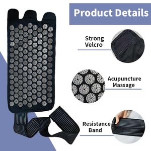 マッサージ、ボディエクササイズ、ボディービル用プラスチックスパイク付き高品質指圧マット脚ラップマッサージセット - Product Image 5