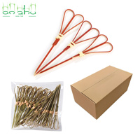 Nieuwe aanwinst: natuurlijke bamboe knoopspiesjes, wegwerp bamboestokjes, BBQ satay fruitspiesjes voor barbecue