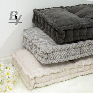 Custom Gewatteerde Vezel Vloer Zitset Yoga Pad Meditatie Kussenmat Met Schuimvulling Lendenkussens En Zitkussens - Product Image 1