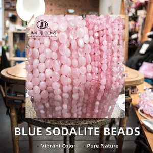 Pierres d'agate en sodalite <span class=keywords><strong>bleue</strong></span> naturelle, 6*8mm 8*10mm, forme irrégulière, perles brutes lisses, pour la fabrication de bijoux, calcédoine - Product Image 2