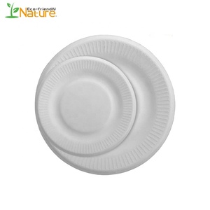 Plaque biodégradable Compostable <span class=keywords><strong>Canne</strong></span> À <span class=keywords><strong>Sucre</strong></span> <span class=keywords><strong>Fibre</strong></span> Pulpe Dîner Écologique Assiettes Jetables - Product Image 3