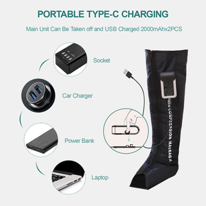 <strong>Professional</strong> Rechargeable Inflatable Leg Recovery Boots Air Compression Legs and Thighs <strong>Massager</strong> for Improved Circulation - Product Image 2