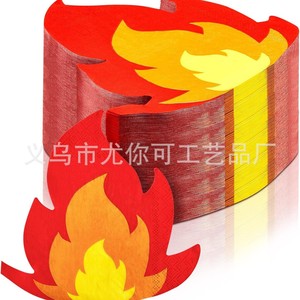 Serviettes en papier jetables sur le thème du feu, 20 pièces, fournitures de fête, décorations d'anniversaire pour enfants - Product Image 1