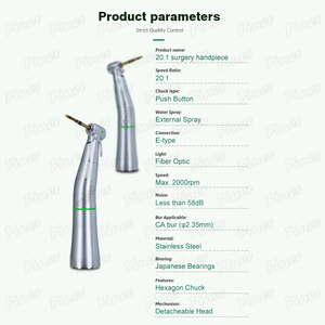 Impianto dentale contrangolo <span class=keywords><strong>20</strong></span>:1 Handpiece collegamento E-type per odontoiatria <span class=keywords><strong>20</strong></span>:1 manipolo chirurgico - Product Image 4