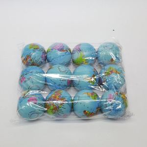 6.3cm Earth Globe Stress <b>Ball</b>, Solid PU Foam <b>Squeeze</b> <b>Ball</b> for Hand Exercise and Pet Toy, Soft Promotional Giveaway <b>Ball</b> - Product Image 4