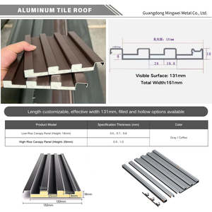 In magazzino isolato In lega di alluminio tetto grande parete tegole In alluminio Sandwich tetto tegola In alluminio - Product Image 3