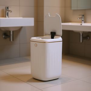 Cubo de basura inteligente con sensor de movimiento sin contacto, blanco, automático, con batería incorporada, herramienta de limpieza para el hogar, baño y cocina - Product Image 2