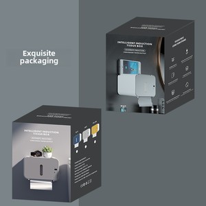 Distributeur Automatique de <span class=keywords><strong>Papier</strong></span> Intelligent à Capteur, Design Moderne 2025, Boîte à Mouchoirs Ménagère Auto-Adhésive Sans Perçage pour Salle de Bain et Toilettes - Product Image 5