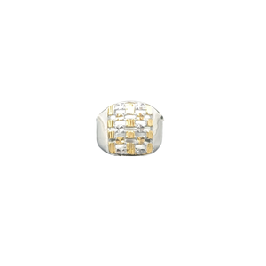 DIVYORO Bague élégante pour homme plaquée or, en cuivre et laiton, bijoux de mode, accessoire classique pour les looks décontractés et élégants - Product Image 1