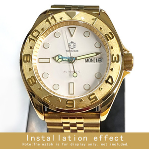Stainless Steel 42mm Watch Case with Sapphire Crystal Bezel <strong>Insert</strong> SKX007 <strong>Movement</strong> 3'O <strong>Clock</strong> Crown Dial Compatible NH35 36 Case - Product Image 4