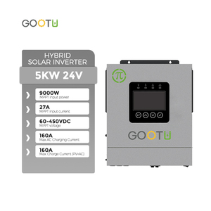 อินเวอร์เตอร์ Gootu Pure Sine Wave MPPT 5000W 5KVA 24V พลังงานแสงอาทิตย์แบบสองเอาต์พุตเป็นไฟ AC 60-450V ระบบไฮบริดพลังงานแสงอาทิตย์ 5KW - Product Image 1