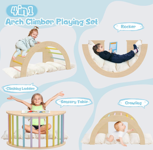 Maisons de <span class=keywords><strong>jeu</strong></span> d'intérieur en gros Arches d'escalade en bois pour gymnases et planches à bascule pour jeux d'intérieur pour enfants - Product Image 6