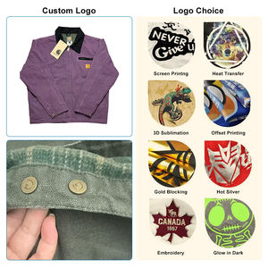 เสื้อแจ็คเก็ตบอมเบอร์ผู้ชาย ดีไซน์ลายพรางฤดูหนาวดีทรอยต์ คุณภาพสูง รุ่น Shearing VersionMain Line คอตั้ง ผ้าฝ้าย 100% กันลม ผ้าเดนิม - Product Image 2