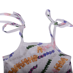 Ga-11 Mono de tirantes ajustable para niñas pequeñas, con bolsillos, estilo Hawaiano, de verano, floral, de punto, de bambú y algodón - Product Image 5
