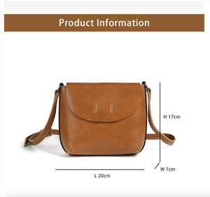Bolso Bandolera Andong, Bolsos de Mensajero para Hombre y Mujer, Cuero Vacuno Genuino, Estilo Crazy Horse, Bolso Pequeño y Moderno para Exteriores - Product Image 5