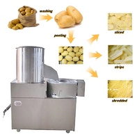 DY professionnel QS400-10 automatique lavage de pommes de terre épluchage découpeuse petite échelle croustilles faisant la machine