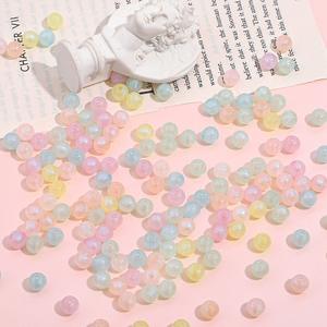 Nouvelles perles acryliques rondes irisées multicolores pour bricolage matériaux faits à la main Bracelet collier accessoires de chaîne de téléphone portable - Product Image 4