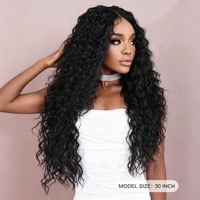 Perruque brésilienne Water Wave densité 250, 40 pouces, avec dentelle HD, sans colle, en cheveux humains, pour femmes noires
