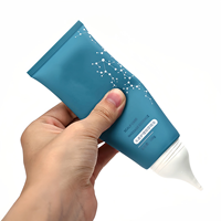 Tube souple cosmétique PE 100 ml avec long bec verseur, emballage plastique vide pour soins du cuir chevelu, essence de croissance capillaire, sérum capillaire