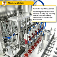 Machine de remplissage et d'emballage automatique de crème glacée à haute productivité, machine de remplissage et de scellage de gobelets de crème glacée