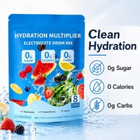 OEM Private Label Electrolyt Drink Mix Poeder Suikervrije Hydratiestick Packs 15 porties 75g Fruit Flavor Easy Mix