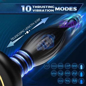 Juguetes Sexuales <span class=keywords><strong>para</strong></span> Adultos, Vibrador Anal, Tapón Anal Vibrante, 10 Modos de Vibración Telescópica, Entrenador Anal, Juegos <span class=keywords><strong>para</strong></span> Adultos - Product Image 2