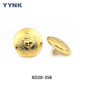 Fabricante Yinying Produce Botones de Metal de Latón Dorado con Logotipo Personalizado para Prendas de Vestir - Product Image 4