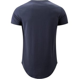 เสื้อยืดคอกลมสำหรับผู้ชาย, เสื้อยืดแฟชั่นผ้าฝ้ายน้ำหนักเบาเสื้อฮิปฮอปแขนสั้นเสื้อระดับพรีเมียมสีกรมท่า - Product Image 4