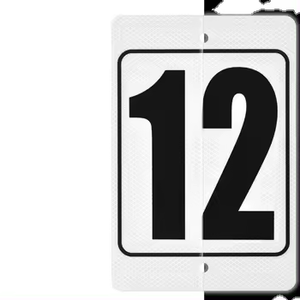 Segnale del numero di parcheggio riflettente In alluminio con segno del numero sul marciapiede resistente alle intemperie 3M segno In alluminio EGP 8*12 pollici