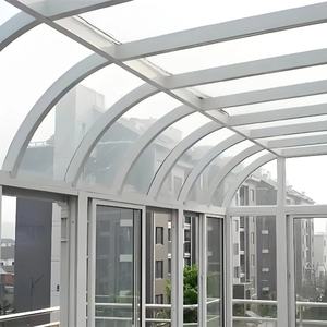 Véranda en verre de style européen avec toit en verre et murs en aluminium, serre en verre teinté pour jardin, patio, cour arrière - Product Image 2