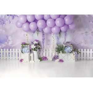 Sfondo <span class=keywords><strong>Serie</strong></span> Rosa con Palloncini per Fotografia, Decorazioni per Feste, Banner per Tavolo Torta, Accessori per Compleanno - Product Image 6