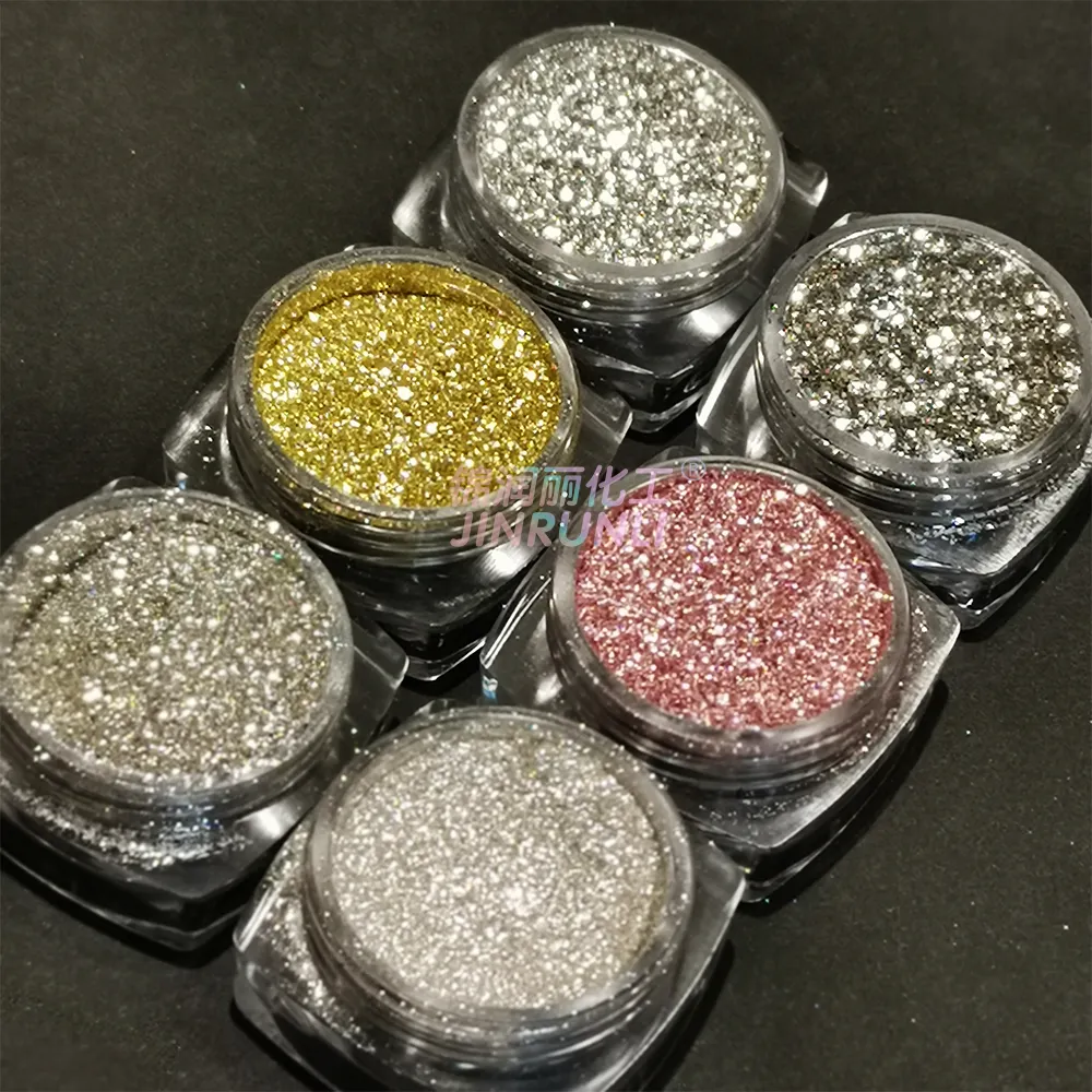 Pigmentos de perlas de vidrio de borosilicato, pigmento de mica sintética de diamante en polvo para maquillaje de ojos