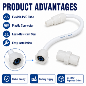<span class=keywords><strong>Tuyau</strong></span> flexible en PVC F1/2 x F1/2 pour <span class=keywords><strong>robinet</strong></span> de lavabo et toilettes avec adaptateur M1/2, fabricant de logos personnalisés - Product Image 5